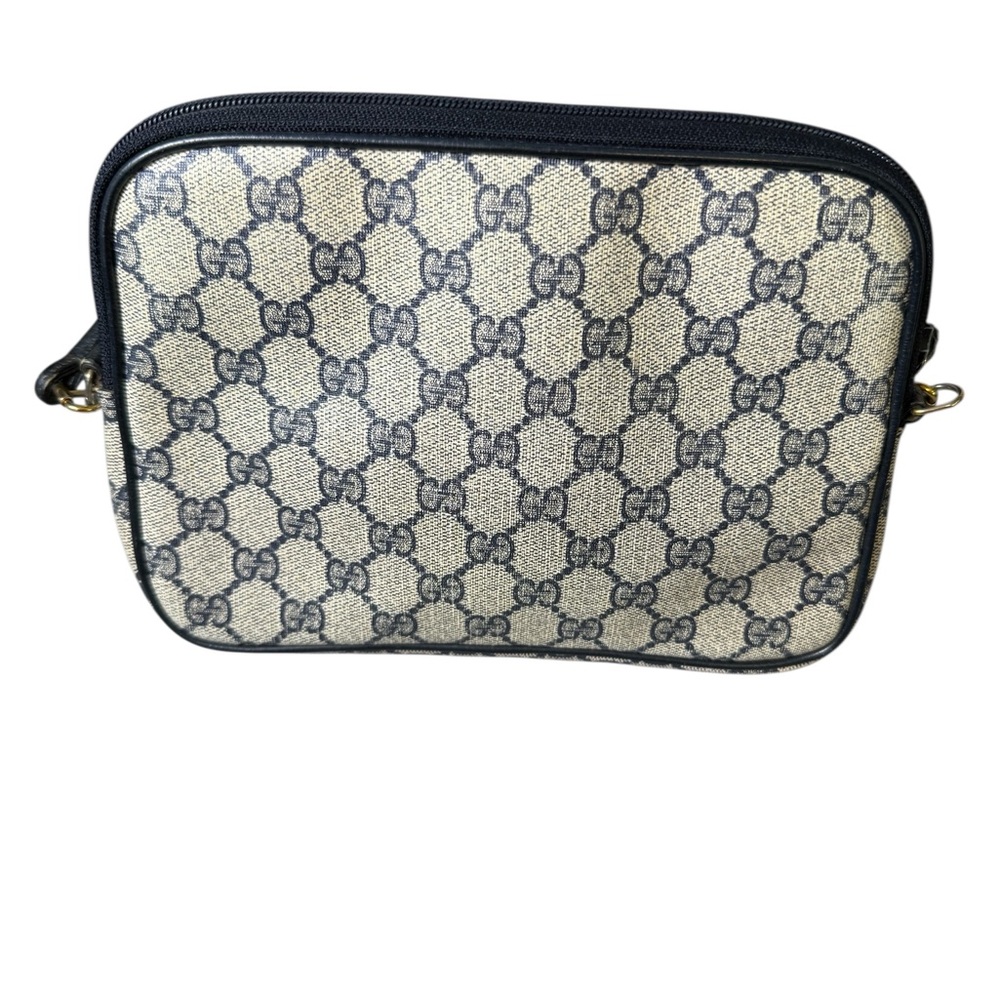 Gucci Authentic Vintage Beige Navy  Supreme Sherry  GG Canvas Crossbody - Picture 5 of 8